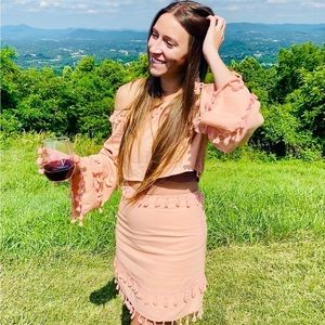 Two piece shirt and skirt